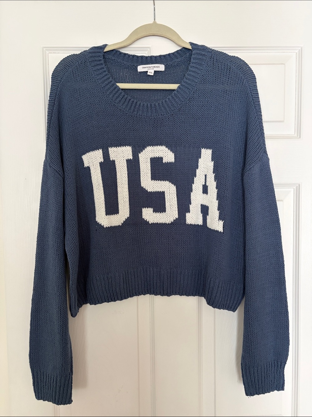 Blue USA Crewneck Sweater
